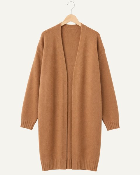 Cappotto lungo donna in pura lana merinos ultrafine