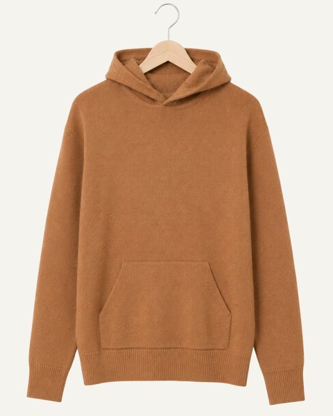 Maglia con cappuccio donna in pura lana merinos ultrafine