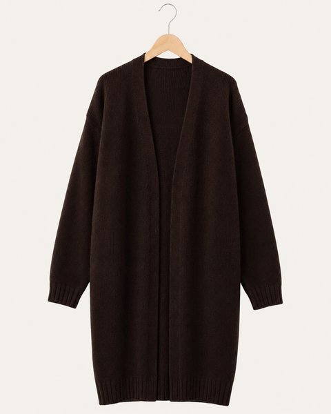 Cappotto lungo donna in pura lana merinos ultrafine