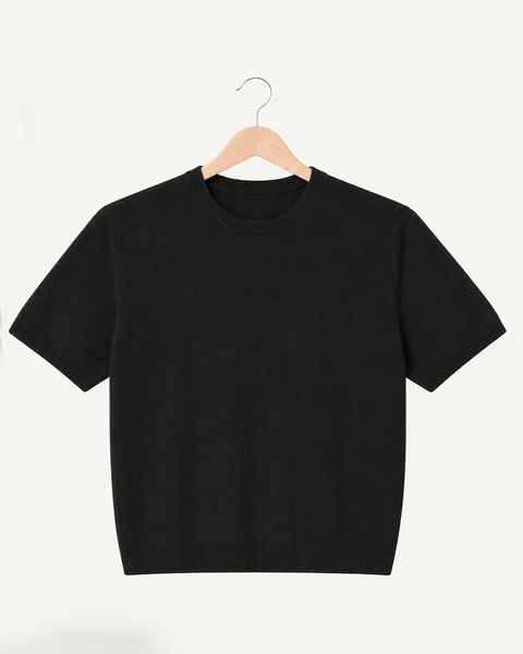 Maglia manica corta donna in pura lana merinos ultrafine
