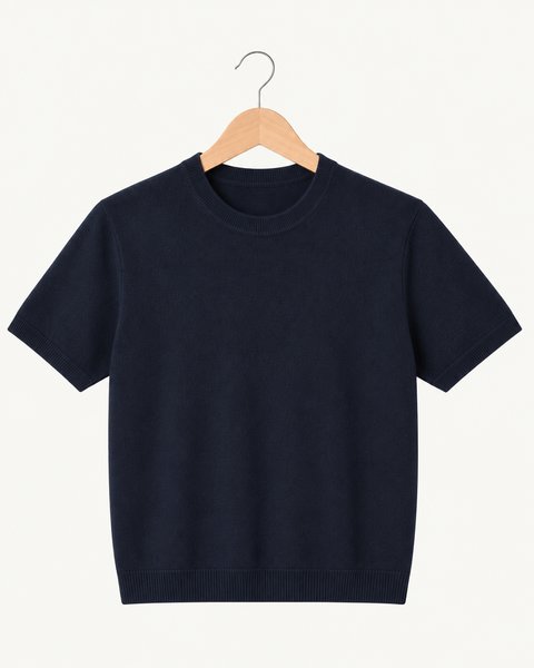 Maglia manica corta donna in pura lana merinos ultrafine