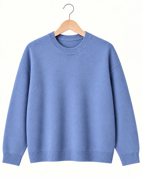 Maglia girocollo donna in pura lana merinos ultrafine