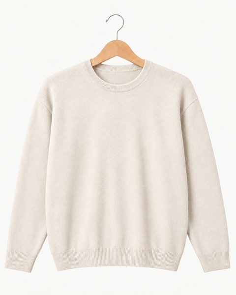 Maglia girocollo donna in pura lana merinos ultrafine