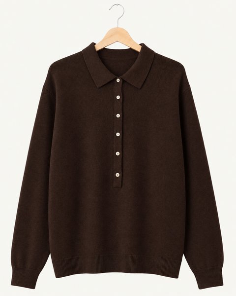 Maglia polo donna in pura lana merinos ultrafine