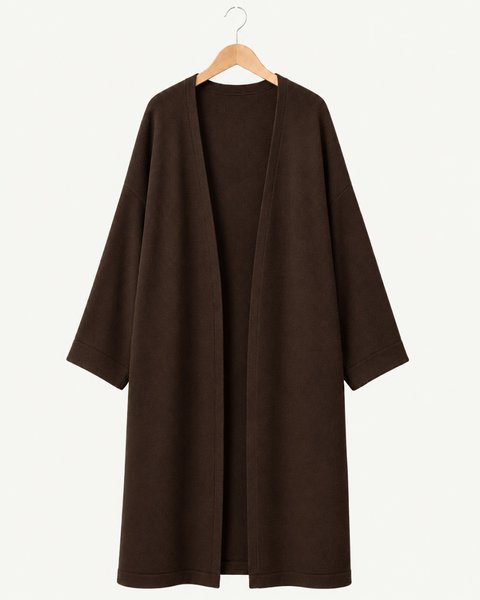 Cappotto in maglia donna in pura lana merinos ultrafine